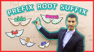 Prefix Root Suffix  تفكيك الكلمات في الإنجليزية [upl. by Novehs561]