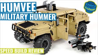 The Military HUMMER  MEGA GIANT 18 HUMVEE  CaDA C61036 Speed Build Review [upl. by Elaina570]