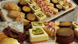 بلاطو فينونسيي بريستيج 4 شكيلات من خليط واحد رائعة شكلا و مذاقا 👌 Financiers aux amandes prestige [upl. by Auqenat]