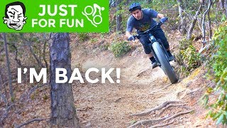 Back from Injury Fat Bike ASMR amp Berm Creek [upl. by Borlow]