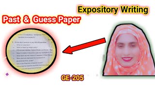 Expository Writing  GE205  Past Paper  Guess Paper  Expected Questions  Tayyaba Zahid [upl. by Ahto]