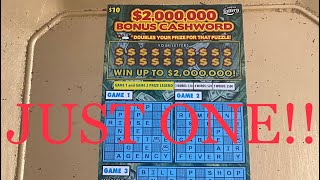 2000000 Bonus Cashword Scratch Off Ticket [upl. by Iolenta491]