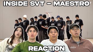 INSIDE SEVENTEEN ‘MAESTRO’ 안무 연습 비하인드 quotMAESTROquot Dance Practice Sketch REACTION [upl. by Ahsela]