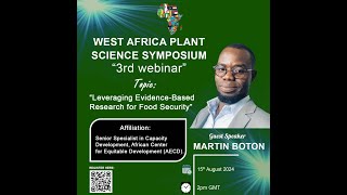 Leveraging EvidenceBased Research for Food Security  Martin Boton  August 15 2024 [upl. by Haroppiz]