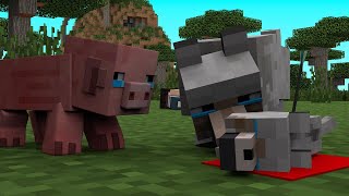 Wolf Life 3  Minecraft Animation [upl. by Yenruogis464]