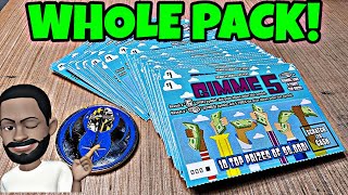 1 x 100 PA LOTTERY GIMME 5 SCRATCH OFF TICKETS  THE ENTIRE PACK [upl. by Septima957]