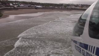 Portrush Airshow 2009 Glider with HD Camera on Wing [upl. by Eanehs]