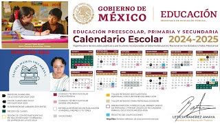 Calendario Escolar ciclo escolar 20242025 [upl. by Batish]