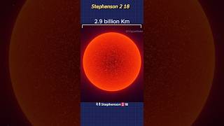 Our Sun Vs Stephenson 2 18 Size comparison shorts science facts [upl. by Ynwat]