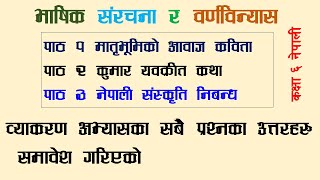 नेपाली नोट कक्षा ६ । Nepali notes class 6 । Byakaran Exercise । chapter 12 3 byakaran exercise [upl. by Naniac]