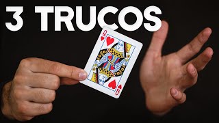 3 TRUCOS DE MAGIA CON CARTAS [upl. by Aicirtan]