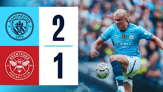 Highlights Man City 21 Brentford  Haaland stings the Bees with decisive winning double [upl. by Derrick]