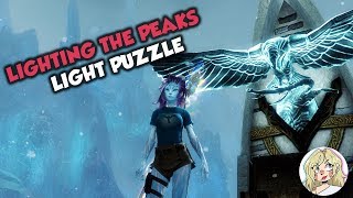 GW2 Lighting the Peaks Light Puzzle Mystery of the Western Marches [upl. by Annayhs]