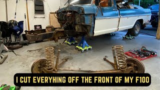 EP 2 Ford f100  Cutting frame for Crown vic swap [upl. by Lesna]