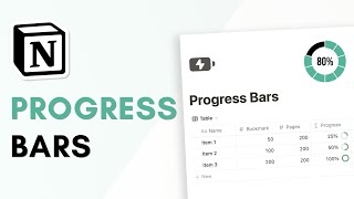 EASY Progress Bars in Notion  Beginners Tutorial ✨ [upl. by Barbee]