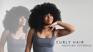 MY UPDATED EASY 3B3C4A WASH AND GO HOW TO GET RID OF SHRINKAGE  VOLUMINOUS DEFINED CURLS [upl. by Arbed]