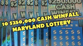 10 250000 CASH WINFALL MARYLAND LOTTERY subscribe win lottery viral [upl. by Annoel]