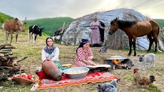 Exploring Irans Nomadic Lifestyle Milking Cows And Making Butter On The Grasslands [upl. by Camellia290]