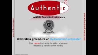 Calibration and use of Hydrometer or Lactometer [upl. by Iva]