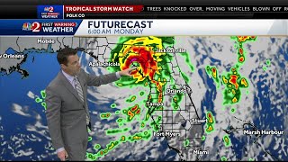 Tropical Storm Debby intensifies could become Category 1 hurricane before landing in Florida [upl. by Adolfo77]