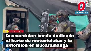 Desmantelan peligrosa banda dedicada al hurto de motocicletas y la extorsión en Bucaramanga [upl. by Malin]