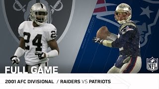 2001 AFC Divisional Round Raiders vs Patriots  quotTuck Rule Gamequot  NFL Full Game [upl. by Ettenhoj]