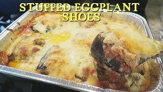 Angelos Mom Makes Beef Stuffed Eggplant Shoes [upl. by Ahsiat]