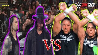 WWE TAG TEAM Undertaker Roman Reign VS DGENERATION X Triple H Shawn Michaels gameplay PC [upl. by Llehcar]