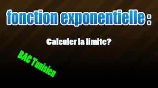 Analyse limite de la fonction exponentielle [upl. by Cale]