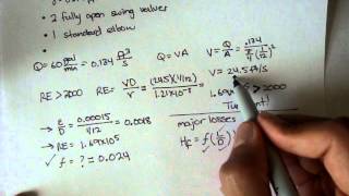 Turbulent Flow Example Part 2 Fluid Mechanics 44 [upl. by Navis]