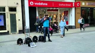 Time To Say Goodbye  A brilliant busker in Dublin [upl. by Nosreme]