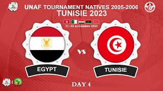 🏆J4🔻TUNISIE 🆚 EGYPTE🏆 2023 دورة اتحاد شمال إفريقيا لكرة القدم لمنتخبات مواليد 20062005  تونس [upl. by Dorwin]