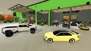 Buying Mega farm with tons of Lamborghinis and Tractors  Farming Simulator 22 [upl. by Brandt688]