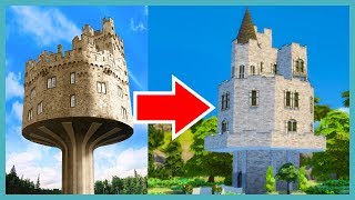 Building a Castle Tower in The Sims 4 with Deligracy Sims 4 Build [upl. by Tyoh]