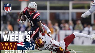 Washington Commanders vs New England Patriots  2023 Week 9 Game Highlights [upl. by Enneirdna]