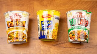 Cup Noodles Vs Maggi masala cuppa noodles opening comparison [upl. by Borlase]