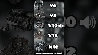 Which Engine sounds the Best shorts v6 v8 v10 v12 w16 engine [upl. by Sidalg]