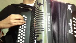 Aquí estoy calibre 50 acordeon de sol instruccional HD y con adornos [upl. by Sivrat]