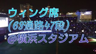 【座席からの眺め】ウィング席（63通路47段）横浜スタジアム [upl. by Gisella]