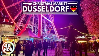 🇩🇪 Düsseldorf Germany Beautiful Christmas Markets in December 2022🎄4KHDR Walking Tour [upl. by Mohandas]