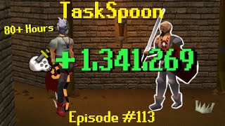 I Got 1341269 Slayer Experience at Vannaka  TaskSpoon 113 [upl. by Accebor]