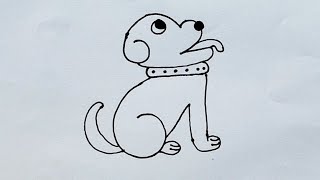 How to Draw a Dog Easy for Kids  Drawing a Dog using Numbers  How to Draw a Dog from Number 6621 [upl. by Campney]