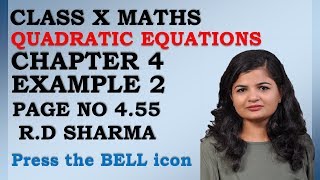 RD Sharma Chapter 4 Example 2 Class 10 Maths MathsTeacher [upl. by Heber]