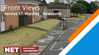 Front Views  Service 57 Heworth  Wardley  Newcastle  Go North East [upl. by Haroldson980]