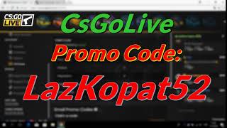 CsGoLive Promo Code 2018 [upl. by Euqitsym]