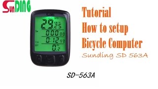 Setting Sunding SD 563A bicycle computer tyre circumference [upl. by Llenad]