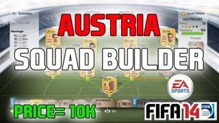 FIFA 14 Austria Squad Builder Ultimate Team [upl. by Berna]