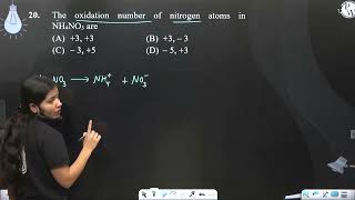 The oxidation number of nitrogen atoms in NH4NO3 are [upl. by Ayor]