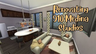 Renovating 910 Medina Studios in the Sims 4 sims4 renovation speedbuild [upl. by Ahsiemaj22]