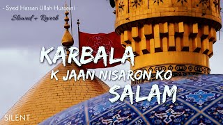 Karbala K Jaan Nisaron Ko Salam  Slowed  Reverb  SILENT [upl. by Man]